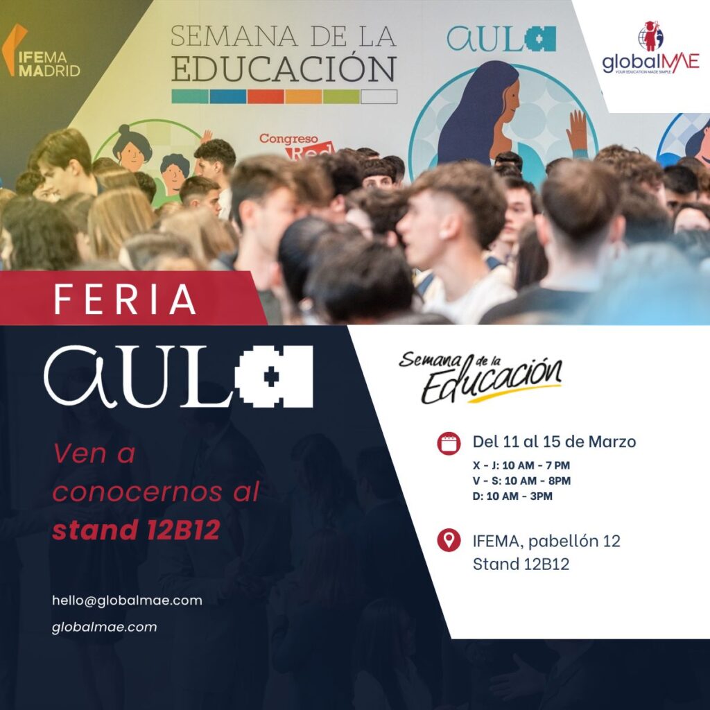 Global MAE participa en feria aula 2026 stand 12B12
